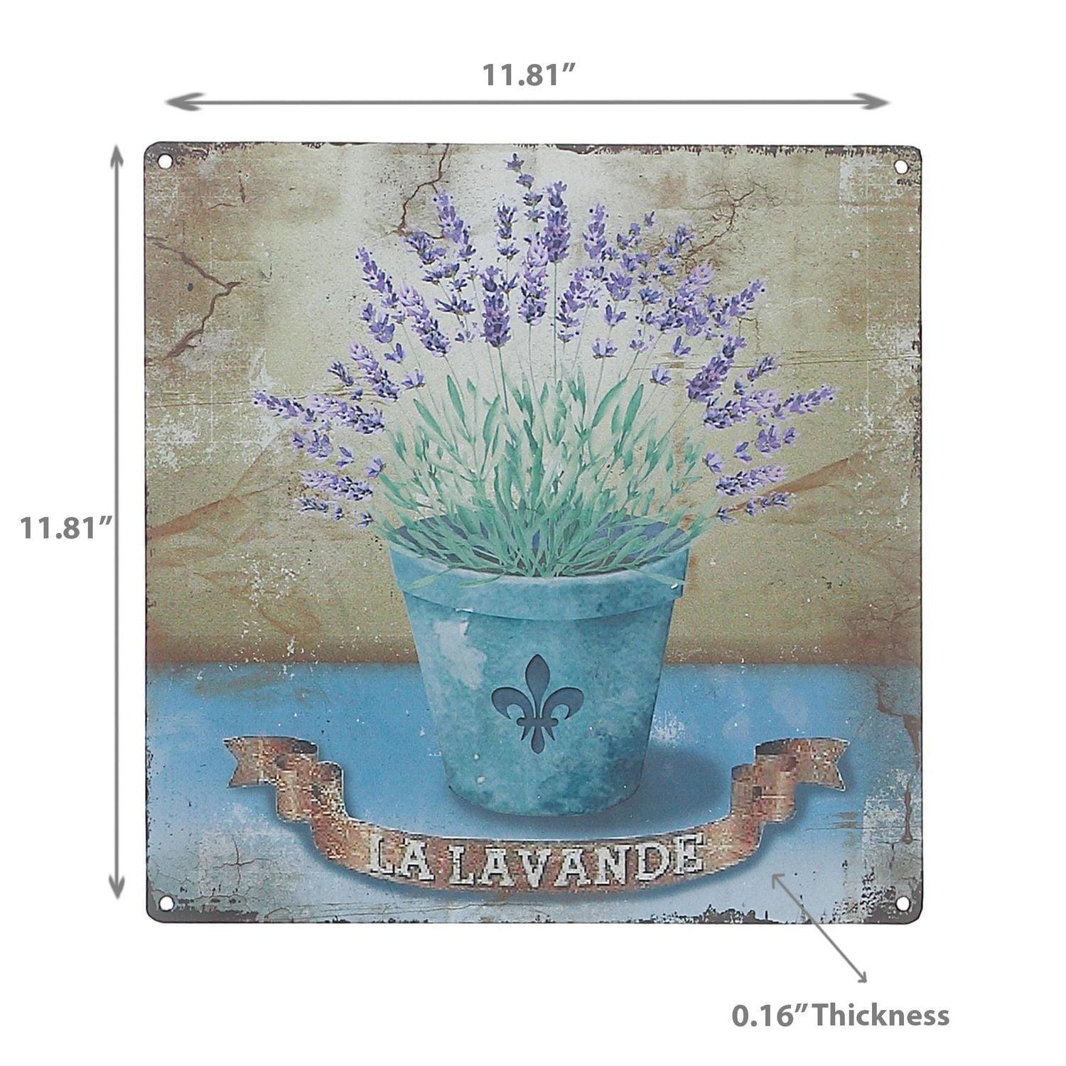 Signe Du Mur En Métal La Lavande