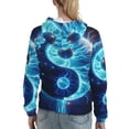 thumbnail image 7 of Kdxio Blue Yin And Yang Print Womens Oversized Hoodies Sweatshirts Hooded Pullover Tops Sweaters Casual-X-Large, 7 of 7