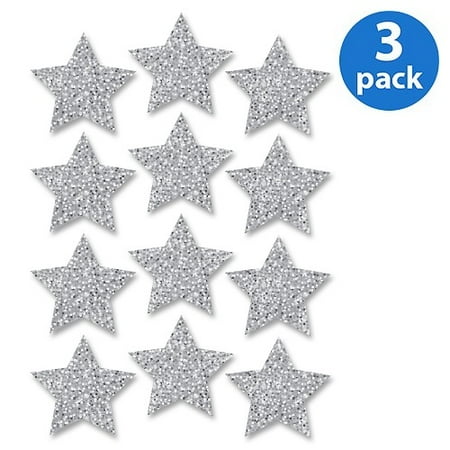 (3 pack) (3 Pack) Ashley, ASH30401, Sparkle Decorative Magnetic Star, 12 / Set, Silver