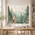 thumbnail image 5 of Fox in a Wildflower Forest Below Misty Mountains, Peaceful Folk Art Style for Wildlife Lovers, Woodland Wall Decor, Housewarming Gift, Tapestry Wall Hanging for Bedroom and Cabin, 5 of 7