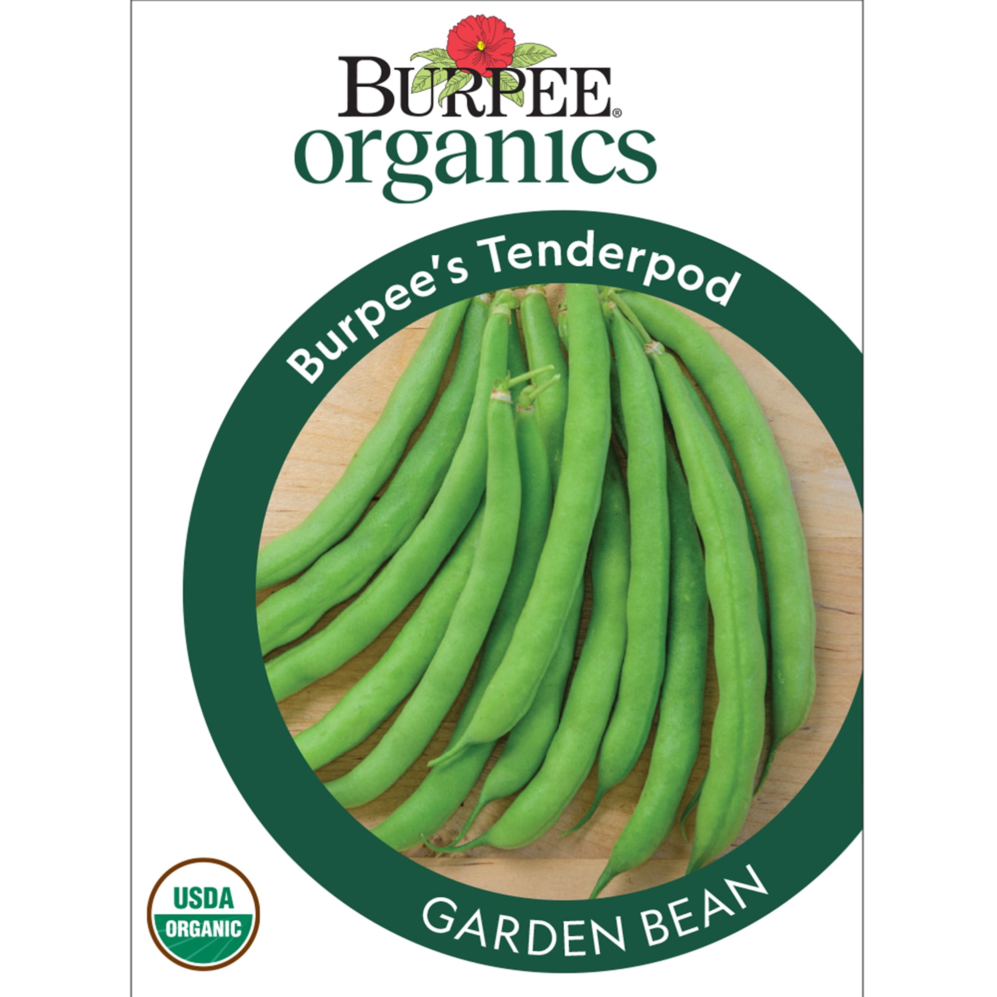 Burpee Organic Burpee's Tenderpod Garden Bean Vegetable Seed, 1Pack