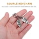 thumbnail image 3 of 1 Pair Couple Keychains I Love You Most/More Heart Shaped Puzzle Key Rings for Boyfriend Girlfriend Husband Wife, 3 of 4
