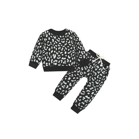 

Baby Boys Long Sleeve Tops + Pants Leopard Elastic Waist Clothing