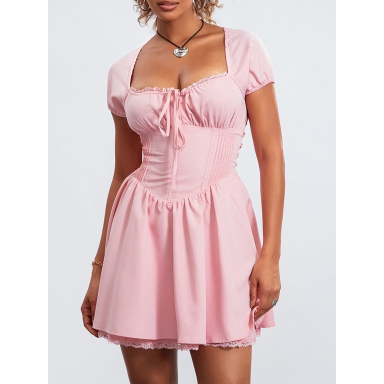 chinese dress ladies Pia Sheer-Corset Satin Mini Homecoming Dress -PromGirl