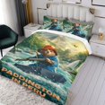 thumbnail image 3 of Paddington en Perú Conjunto de sábanas temático, trío de piezas, cómodo y amigable con la piel, diseño único, regalo de decoración para el hogar para familiares, amigos y fans,135cm *200cm, 3 of 6