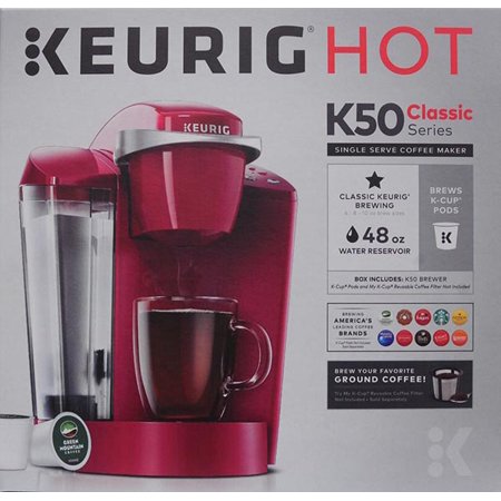 Keurig K50 Coffee Maker Brewing System Red K-Cup Single ...