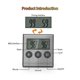 thumbnail image 4 of Kitchen Digital Cooking Thermometer Meat Food Temperature for Oven BBQ Grill Timer Function with Probe Heat Meter for Cooking, 4 of 5