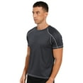 thumbnail image 2 of vastwit Men's Rash Guard Swim Shirt Short Sleeve Shirt Athletic Workout Quick Dry Ice-Silk T-Shirt Dark Grey 4XL, 2 of 7