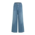 thumbnail image 6 of vigerkar Women's Baggy Jeans High Waisted Jeans Wide Straight Leg Denim Pants Boyfriend Jeans Light Blue, M, 6 of 8