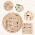 thumbnail image 4 of Wooden Dice Tray Set for Classic Farkle Game Accessories with 12 Inch Board & 6 Pearl Dice, 4 of 5