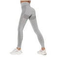 thumbnail image 2 of KIHOUT 2023 Women's High Waist Tummy Control Cropped Stretch Yoga Pants Hip Tight-Fitting Quick-Drying Leggings, 2 of 9