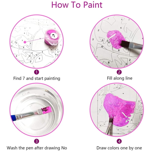 Kit De Pintura Al óleo Por Número Para Aliviar El Estrés Para Adultos Ninos Y Principiantes