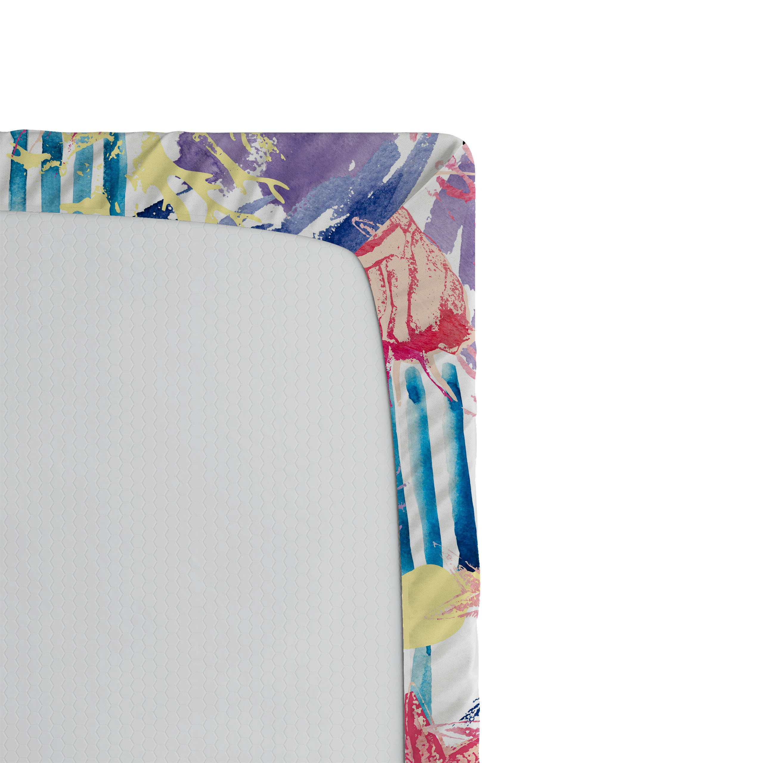 Ambesonne Seahorse Fitted Sheet ＆ Pillow Sham Set, Tropical Underwater Theme with Continuous Doodle Seahorses Print, Decorative Printed 6 Pie並行輸入 Ambesonne Underwater Fitted Sheet, Shell Crabs Seahorse, Full Size