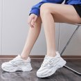 thumbnail image 3 of Zapatos casuales for mujer moda de estilo coreano, zapatos deportivas, blanco, 3 of 7