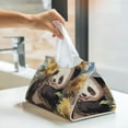 thumbnail image 5 of Kdxio Clear Sky Cute Sunflower Panda Print Tissue Box Cover,Modern PU Leather Rectangular Tissue Box Holder for Bathroom Living Room Bedroom Office Desk Car Home, 5 of 6