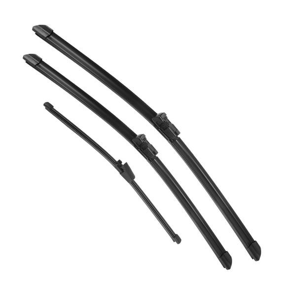 Conjunto de limpiaparabrisas delantero y trasero de 3 piezas de 24" 21" 13" que se adapta a Volkswagen Tiguan con bloqueo superior negro