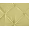 thumbnail image 5 of Chezmoi Collection Berlin Yellow Pinch Pleat Twin Comforter Set, 2-Piece, Soft Pintuck, Lightweight All Season Microfiber Bedding, 5 of 9