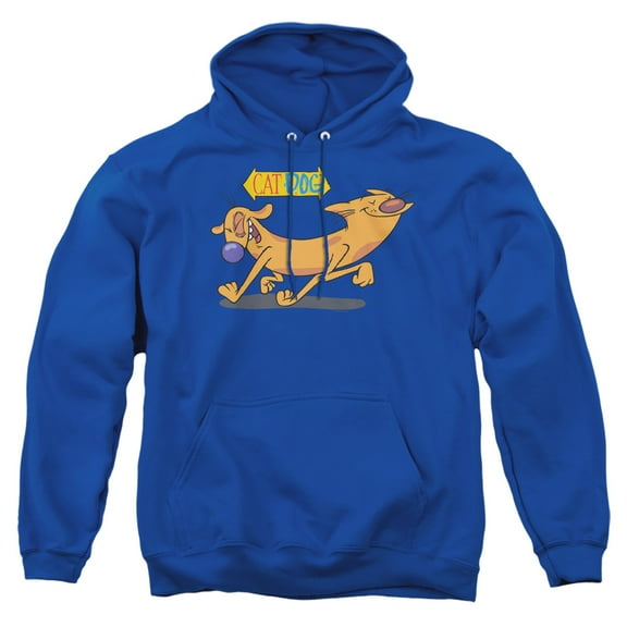 Catdog Happy Paws Unisex Adult Pull-Over Hoodie