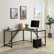 L Shaped Home Office Computer Desk with Modern Style and MDF Board, Easy to Assemble
