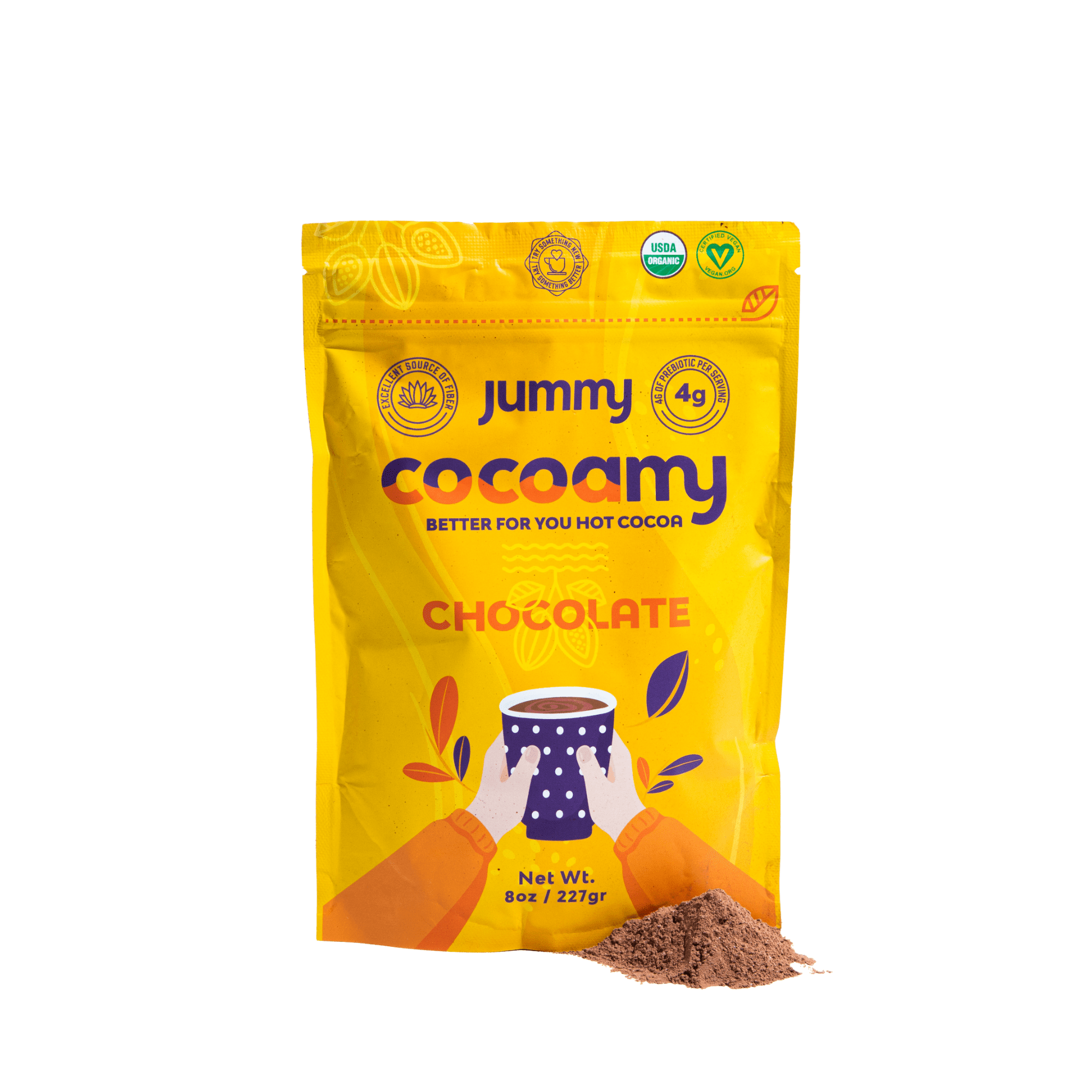 Jummy - Cocoamy Organic Hot Cocoa Chocolate Flavor with Fiber and Prebiotic