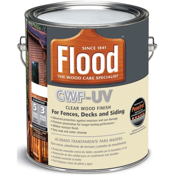 4-Pack of 1 gal Flood FLD542 Natural CWF-UV Exterior Clear Wood Finish