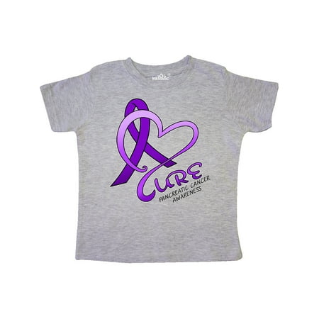 

Inktastic Cure- Pancreatic Cancer Awareness purple ribbon Gift Toddler Boy or Toddler Girl T-Shirt