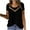 Black, variant on Charella Women's Dressy Casual Tops Front Mesh Insert Crew Neck Short Sleeve Blouses Fashion Shirts Loose Fit Clothes (XL, White)