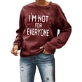 thumbnail image 2 of Aboser I'm Not for Everyone Womens Sweatshirt Plus Size Simple Tops Casual Crewneck Pullover Shirt Trendy Heart Graphic Sweatshirts, 2 of 9