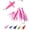 Pink, variant on BLUEWING Tuna Feather Daisy Chain Squid Chain Fishing Teaser Lure with 4in Feathered Trolling Squids and Stainless Steel Trolling Hook Big Game Trolling Lure for Tuna Mahi Wahoo Marlin, Yellow/Green