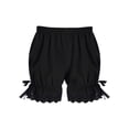 thumbnail image 2 of TiaoBug Girls' Ruffle Lace Bloomer Shorts Party Underskirt Safety Bottom Pumpkin Pants Undershorts Black 7-8, 2 of 7