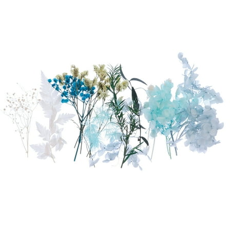 UNOMOR Blue Synthetic Dried Flowers for DIY Crafts and Home Decoration
