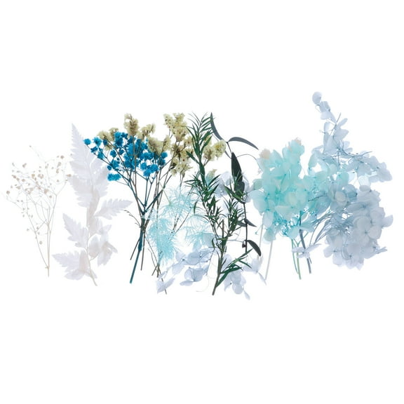UNOMOR Blue Synthetic Dried Flowers for DIY Crafts and Home Decoration