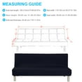 thumbnail image 6 of Eurhowing Stretch Futon Slipcover, Polyester Spandex Armless Sofa Bed Cover with Elastic Hem, 3-Seater Couch Sofa Protector, Black, 6 of 7