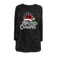 thumbnail image 2 of Patlollav Christmas Tops for Ladies,Womens Winter Tops Round-Neck Loose Pocket Warm Long Sleeve Blouse Gift, 2 of 6