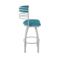 thumbnail image 4 of 860 Hunter 30" Swivel Bar Stool with Anodized Nickel Finish and Graph Tidal Seat and Back, 4 of 5