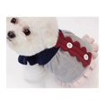 thumbnail image 1 of Vestido bonito de manga voladora para cachorros, ropa fina para mascotas, jersey cálido de otoño e invierno, camisa con parte inferior de peluche, ropa para perros a la moda, 1 of 5