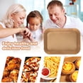 thumbnail image 4 of Lieonvis 100pcs Air Fryer Paper Non-stick Square Parchment Paper Heat-resistant Roasting Pad Oil-proof and Water-proof Baking Liner Compatible with Ninja Dual Air Fryer, 4 of 10