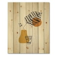 thumbnail image 3 of Designart 'Abstract Shapes Botanical Minimalist Leaf' Modern Print on Natural Pine Wood, 3 of 5