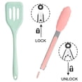 thumbnail image 3 of Juego de utensilios de cocina de silicona - El juego de herramientas de cocina incluye espátula de drenaje y clips para alimentos - 2 piezas, 3 of 5