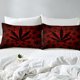 thumbnail image 4 of Juego de ropa de cama para niños, niñas y adolescentes, Funda Nórdica Hoja de Cannabis Neón, 4 of 7