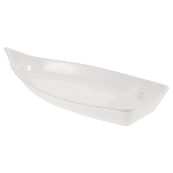 FELTECHELECTR Dish Plate White Plastic 1Pack 12.97X5.50X1.73in