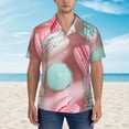 thumbnail image 4 of Lsque Pastel Macarons Delight pattern Hawaiian Shirt for Men, Unisex Summer Beach Casual Short Sleeve Button Down Shirts-X-Large, 4 of 9