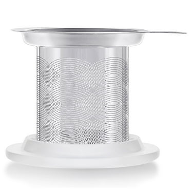 Teabloom Stainless Steel Infuser with Porcelain Lid