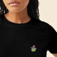 thumbnail image 5 of Dalix Sorcerer Frog Embroidered Cotton Relaxed Short Sleeve Tee T Shirt Womens in Black 2XL XX-Large, 5 of 5
