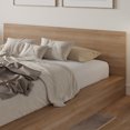 thumbnail image 5 of Nexera Kanso King Low Profile Wood Platform Bed with Headboard, Brown Oak, 5 of 8