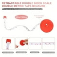 thumbnail image 3 of 2 Pack Retractable Tape Measure Set, Dual-Sided Flexible Body Measuring Tape for Sewing Tailoring Craft, 60 Inch/150cm Soft Ruler for Waist Fitness Fabric Measuring, 3 of 7