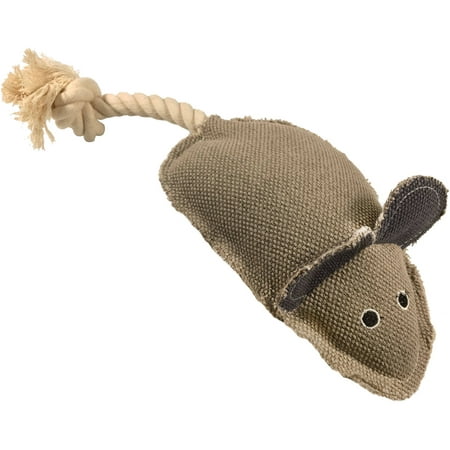 ALEKO PTM01GR Cotton Denim Pet Toy Mouse Chewing Fetch Toy for Dogs and Cats