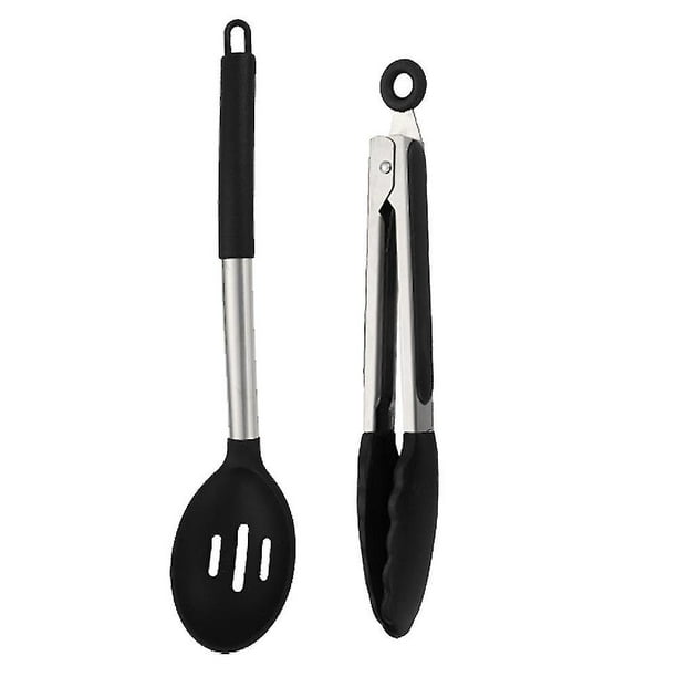 Juego de 2 utensilios de cocina de silicona, sin BPA, antiadherentes y resistentes al calor.