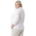 thumbnail image 3 of Gloria Vanderbilt Women's Plus Knit 3/4 Sleeve Shirt, Sizes 0X-4X, 3 of 5