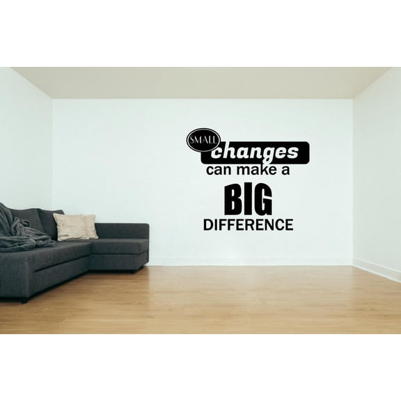 Make A Big Difference Fitness Workout Success Motivation Quotes Wall Decal Fitness Healthy Lifestyle for Girls / Boys Gym Home Sports Room Decor Vinyl Wall Art Sticker Decoration Size (27x30 inch)